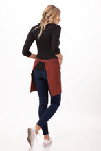 Load image into Gallery viewer, Uptown Red-Navy Half Bistro Apron