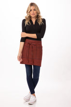 Load image into Gallery viewer, Uptown Red-Navy Half Bistro Apron