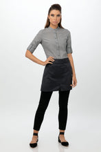 Load image into Gallery viewer, Chef Works Charcoal Largo Half Bistro Apron