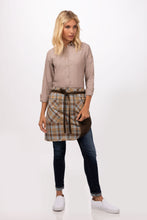 Load image into Gallery viewer, Olympia Brown Half Bistro Apron (2 Pocket Reversible)