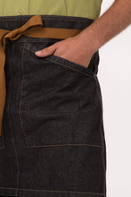 Load image into Gallery viewer, Berkeley Black Denim Half Bistro Apron