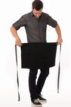 Load image into Gallery viewer, Berkeley Jet Black Denim Half Bistro Snap Apron