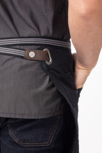 Load image into Gallery viewer, Berkeley Jet Black Denim Half Bistro Snap Apron