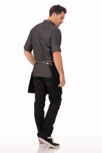 Load image into Gallery viewer, Berkeley Jet Black Denim Half Bistro Snap Apron