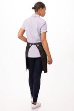 Load image into Gallery viewer, Corvallis Black &amp; Burgundy Half Bistro Apron