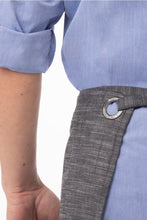 Load image into Gallery viewer, Corvallis Black &amp; Steel Grey Bistro Apron