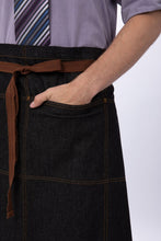 Load image into Gallery viewer, Memphis Black Denim Bistro Apron