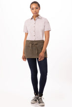 Load image into Gallery viewer, Uptown Blue-Taupe Waist Apron