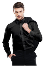 Load image into Gallery viewer, &quot;Como&quot; Black Laydown Tuxedo Shirt