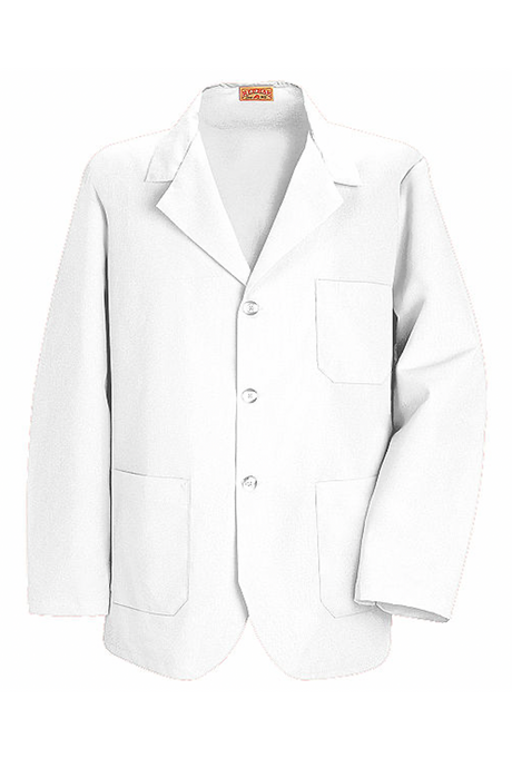 Men's White Lapel Counter Coat