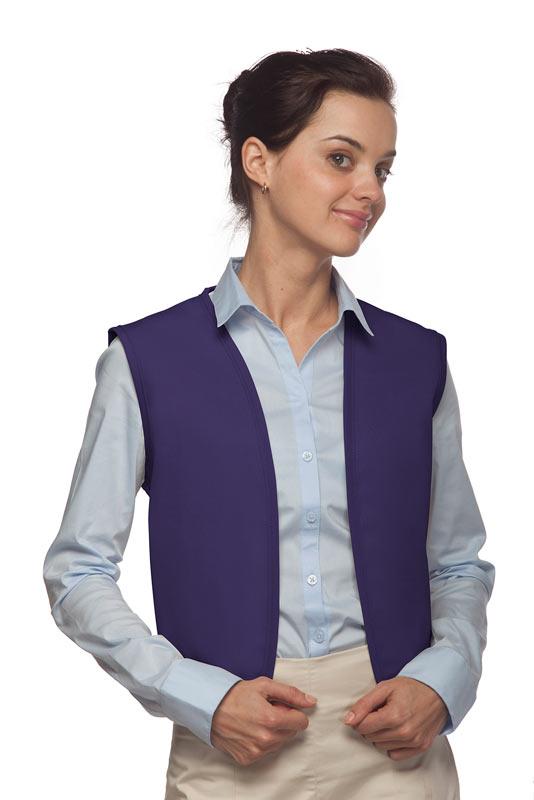 Purple No Buttons Unisex Vest with No Pockets – UniformsInStock.com