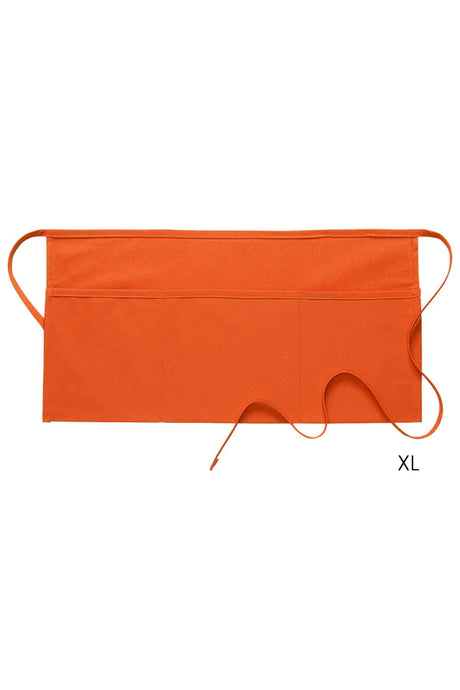 Orange XL Waist Apron (3 Pockets)