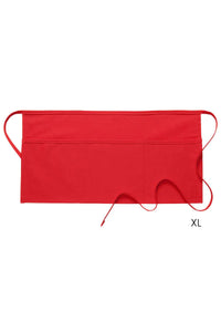 Red XL Waist Apron (3 Pockets)
