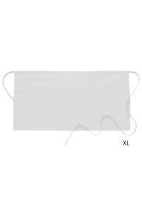 White XL Waist Apron (3 Pockets)
