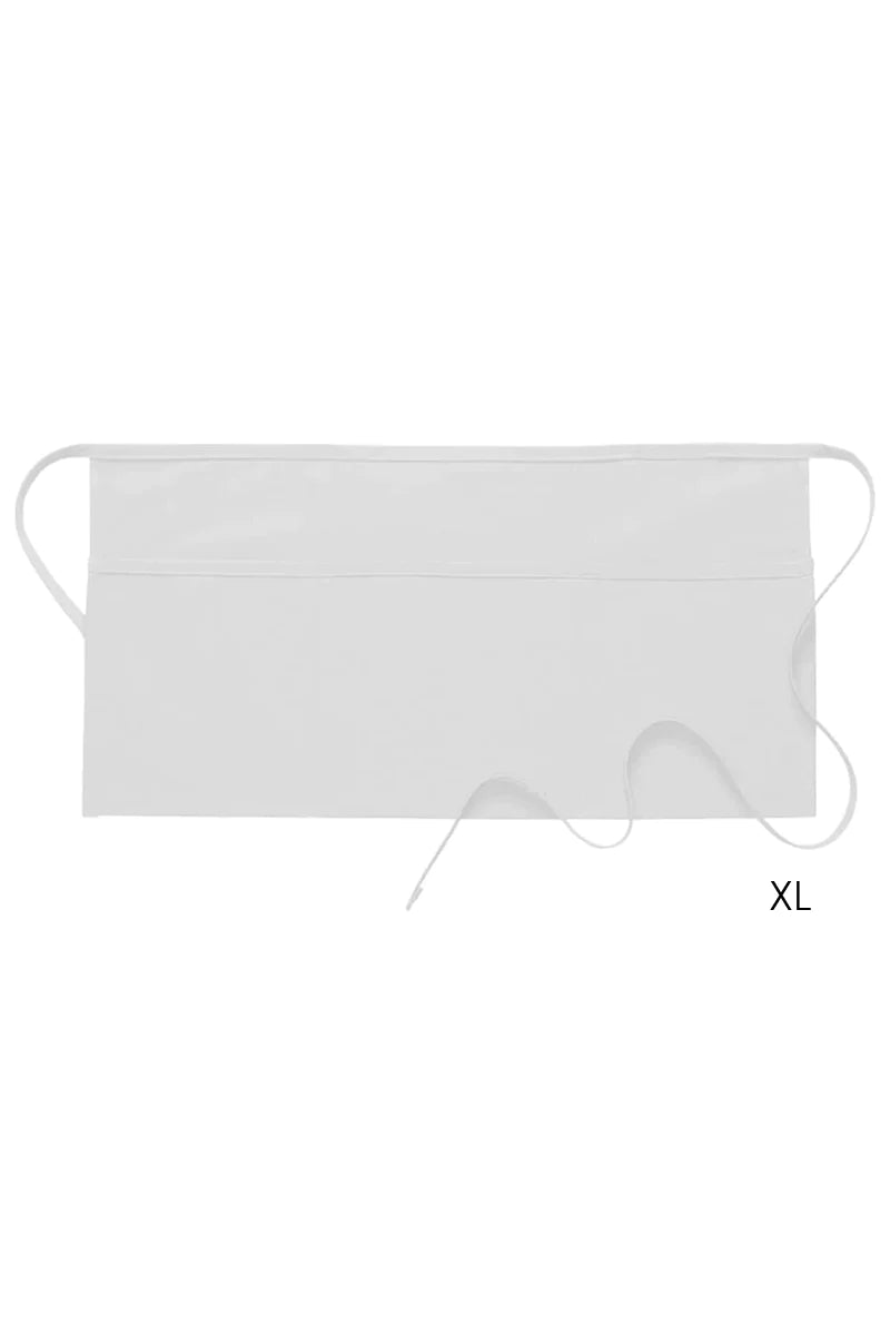 White XL Waist Apron (3 Pockets)
