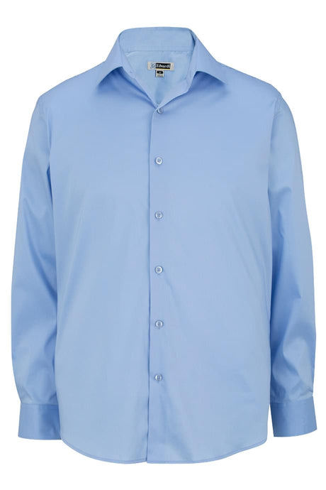 Edwards S Men's Blue Spread Collar Dress Shirt