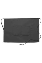 Load image into Gallery viewer, Charcoal Half Bistro Apron (2 Pockets)
