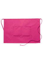Load image into Gallery viewer, Hot Pink Half Bistro Apron (2 Pockets)