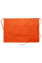 Load image into Gallery viewer, Orange Half Bistro Apron (2 Pockets)