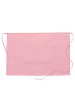 Load image into Gallery viewer, Pink Half Bistro Apron (2 Pockets)