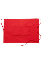 Load image into Gallery viewer, Red Half Bistro Apron (2 Pockets)