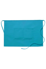 Load image into Gallery viewer, Turquoise Half Bistro Apron (2 Pockets)
