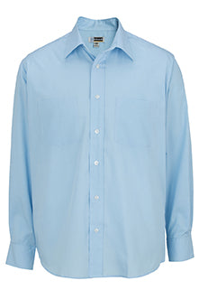 Edwards S / 31 / Blue Men's Broadcloth Shirt (2 Pockets)