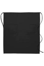 Load image into Gallery viewer, Black Full Bistro Apron (2 Pockets)
