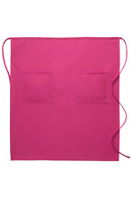 Load image into Gallery viewer, Hot Pink Full Bistro Apron (2 Pockets)