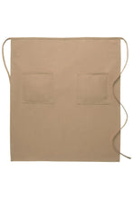 Load image into Gallery viewer, Khaki Full Bistro Apron (2 Pockets)