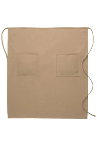 Khaki Full Bistro Apron (2 Pockets)