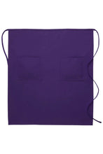 Load image into Gallery viewer, Purple Full Bistro Apron (2 Pockets)