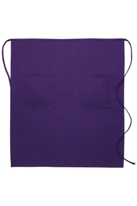 Purple Full Bistro Apron (2 Pockets)