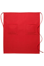 Load image into Gallery viewer, Red Full Bistro Apron (2 Pockets)