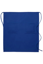 Load image into Gallery viewer, Royal Blue Full Bistro Apron (2 Pockets)