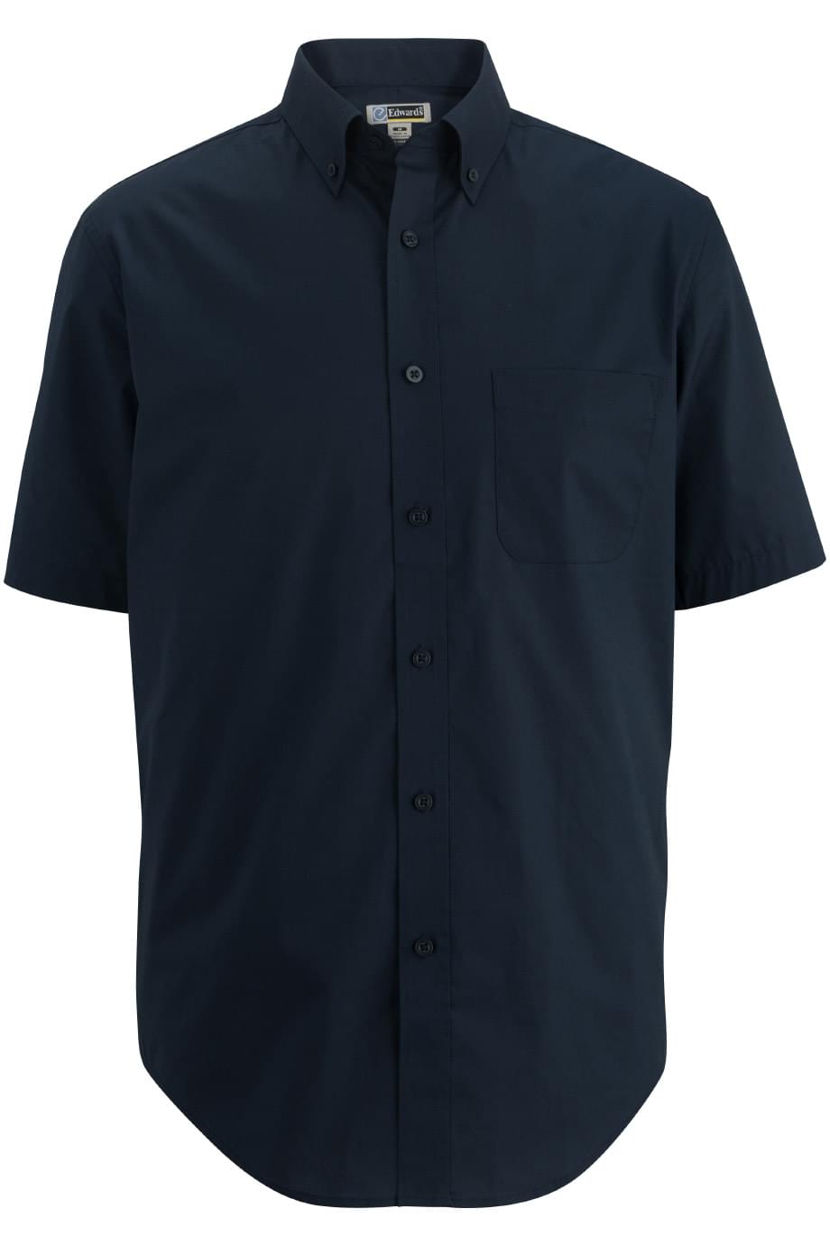 Edwards S / Regular Men's Comfort Stretch Poplin - Navy