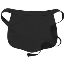 Load image into Gallery viewer, Black Scalloped Waist Apron (2 Pockets)