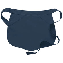 Load image into Gallery viewer, Navy Scalloped Waist Apron (2 Pockets)