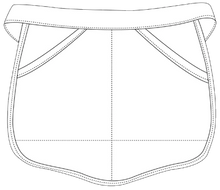 Load image into Gallery viewer, Purple Scalloped Waist Apron (2 Pockets)