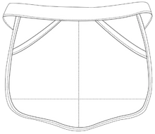 Load image into Gallery viewer, Maroon Scalloped Waist Apron (2 Pockets)