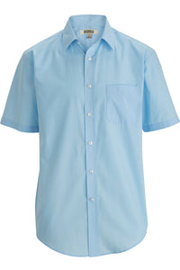 Edwards S / Regular Men's Essential Broadcloth Shirt - Light Blue