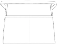Load image into Gallery viewer, Charcoal Squared Waist Apron (2 Pockets)