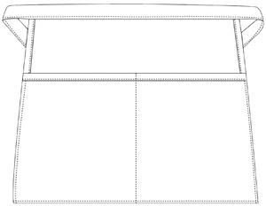 Charcoal Squared Waist Apron (2 Pockets)