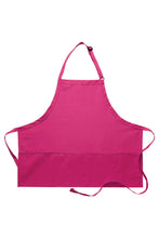 Load image into Gallery viewer, Hot Pink Deluxe Bib Adjustable Apron (3 Pockets)