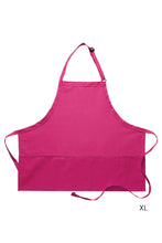 Load image into Gallery viewer, Hot Pink Deluxe Bib XL Adjustable Apron (3 Pockets)