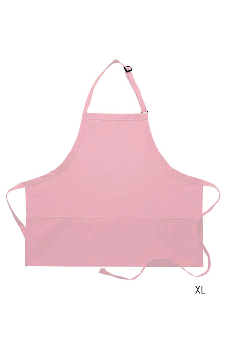 Pink Deluxe Bib XL Adjustable Apron (3 Pockets)