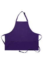 Load image into Gallery viewer, Purple Deluxe Bib Adjustable Apron (3 Pockets)