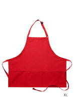 Load image into Gallery viewer, Red Deluxe Bib XL Adjustable Apron (3 Pockets)