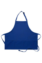 Load image into Gallery viewer, Royal Blue Deluxe Bib Adjustable Apron (3 Pockets)