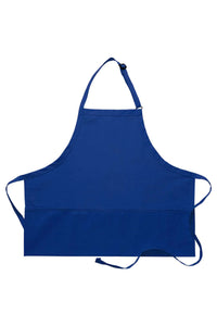 Royal Blue Deluxe Bib Adjustable Apron (3 Pockets)